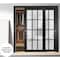 Sartodoors Sliding Closet 12 Lites Bypass Doors, Felicia 3312, Sturdy Rails Moldings Trims Hardware Set, Woo FELICIA3312DBD-BLK-6084 - alternate 4