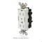 Leviton Straight Blade Receptacle, 5-15R, 15 A, 125V AC, Flush Mount, Self-Grounded M1626-2S - alternate 2