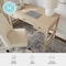 Martha Stewart 21.75 in H, 47.25 in W X Engineered Wood, Steel, Light Natural Frame/Antique Bronze Hardware NAN-PS-23512-LNT-BZ-MS - alternate 9