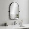 Homeroots 32" Black Arch Metal Swivel Framed Accent Mirror 691627 - alternate 4
