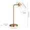 Homeroots 21" Brass Metal Arched Table Lamp With Clear Cone Shade 524488 - alternate 6