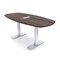 Skutchi Designs Arc Boat Conference Table With Power, 36 in W, 72 in L HAR-ABOT-36X72-T-H3041-ESIL - alternate 1