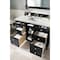 James Martin Vanities Brittany 48'' S Vanity, Black Onyx w/ Jasmine Pearl Silestone Top w/FreePower Wireless Charger 650-V48-BKO-FEJP - alternate 5