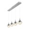 Jonathan Y Elyse Teardrop 47" 4-Light Modern Mid-Century Iron/Acrylic Integrated Linear LED Pendant, Chrome/Whit JYL7122A - alternate 1