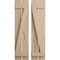 Ekena Millwork Rustic Two Board Spaced Board-n-Batten Hand Hewn Faux Wood Shutters w/Z-Board, 11 1/2W x 62H, PR SHUBSZ11X62HHPR - alternate 1