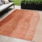 Homeroots 5' X 8' Red Copper And Terra Cotta Ombre Washable Indoor Outdoor Area Rug 581817 - alternate 1