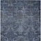 Homeroots 3' X 5' Navy Blue And Charcoal Damask Washable Indoor Outdoor Area Rug 603323 - alternate 7