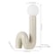 Jonathan Y Katya 18" Scandinavian Minimalist Ceramic Spiral Tube LED Table Lamp, Light Gray JYL5500D - alternate 6