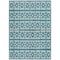 Homeroots 10' X 14' Teal Blue And Ivory Geometric Washable Indoor Outdoor Area Rug 613812 - alternate 9