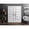 Sartodoors Solid French Double Doors Frosted Glass White 64x80 (2* 32x80) Solid Core Modern Interior QUADRO4088DD-NOR-64 - alternate 1