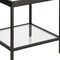 Homeroots 22" Black And Clear Glass And Steel Square End Table With Shelf 544170 - alternate 7
