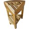 Homeroots Compact Teak Corner Shower Or Outdoor Bench With Shelf In Natural Finish 376733 - alternate 5