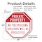 Signmission Private Property No Trespassing Vio, 10 inch X 10 inch, Plastic Sign, 2PK OC-P-2PACK-10-171 - alternate 7