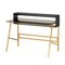 Homeroots 47" Gold Wood and Stainless Steel Writing Desk 723730 - alternate 4