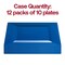 Smarty Had A Party 6.5" Midnight Blue Square Plastic Cake Plates (120 Plates), 120PK 6816-CASE - alternate 5