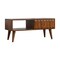 Homeroots 35in Brown Solid Wood Enclosed and Open Storage TV Stand 719193 - alternate 1