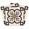 Homeroots 12" X 12" Blue and Yellow Azul Flora Peel and Stick Removable Tiles 555914 - alternate 1