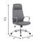 Leisuremod Flux Faux Leather Swivel Office Chair, Knee Tilt, Padded Support FO19GRL - alternate 7