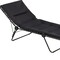 Homeroots 28" Black and Steel Outdoor Chaise Lounge with Black Cushion 373468 - alternate 5