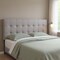 Homeroots Gray Linen Blend Upholstered Queen Headboard 490180 - alternate 4