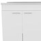 Homeroots 39in Silver and White Wood Console Accent Cabinet With Two Doors And Three Drawers 477688 - alternate 4