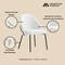 Manhattan Comfort Gracie Dining Chair in White and Black - Set of 4 4-DC100-BWH - alternate 6