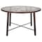 Leisuremod Devon Tree Design Glass Top Aluminum Base Indoor Outdoor Dining Table, Brown DT48BR - alternate 3