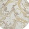 Homeroots 8' Ivory Gold And Brown Round Abstract Washable Indoor Outdoor Area Rug 600098 - alternate 4