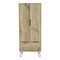 Homeroots 74" Oak Wood Two Door Single Drawer Combo Dresser 478242 - alternate 1