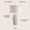 Jonathan Y Rosette 28.5" Seashell/Resin/Crystal LED Table Lamp, Cream JYL1006A - alternate 8