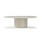 Homeroots 95" Beige Marble Pedestal Base Oval Dining Table 718900 - alternate 9