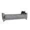 Homeroots 89" Gray Microfiber Sleeper Sofa And Toss Pillows With Brown Legs 607159 - alternate 5