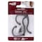 National Hardware Medium Matte Black Steel 6.69 in. L Coat/Hat Hook 35 lb, 2PK N830-598 - alternate 1