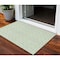 Homeroots 3' X 5' Mint Green And Beige Ogee Washable Indoor Outdoor Area Rug 601626 - alternate 1