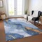 Homeroots 8' X 10' Blue And Gold Abstract Washable Indoor Outdoor Area Rug 611336 - alternate 9
