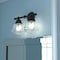 Vaxcel Huntley 2 Light Bronze Farmhouse Schoolhouse Bathroom Vanity Fixture W0189 - alternate 1