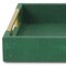Homeroots 16" Green Wood Wood Faux Shagreen Serving Tray With Handles 571241 - alternate 11