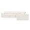 Homeroots 116" Beige Fabric Modular Sleeper Sofa 568303 - alternate 10