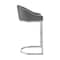 Armen Living Katherine 26in Counter Stool in Brushed Stainless Steel with Gray Faux Leather LCKABABSGRY26 - alternate 7