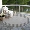 Homeroots 8' Gray And Ivory Round Striped Washable Indoor Outdoor Area Rug 597165 - alternate 7