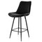 Elama 2 Piece Diamond Stitched Faux Leather Bar Chair in Black with Metal Legs ELM-799-19C-BLK - alternate 7