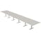Skutchi Designs 22ft Rectangular Conference Table With Power | Harmony Series | 22 Person Meeting Room Table HAR-REC-48x264-T-K458-NA - alternate 1