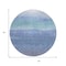 Homeroots 8' Blue Teal Blue And Sky Blue Round Abstract Washable Indoor Outdoor Area Rug 618138 - alternate 5