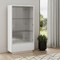 Homeroots 50in White and Silver Wood Curio Cabinet With Two Doors And One Drawer 366266 - alternate 6