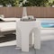 Leisuremod Crus Modern 18 in Round Fiberstone Side Table, 260 lb Capacity, Weather-Resistant, Fully Assembled CST17W - alternate 5