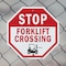 Signmission Stop Forklift Crossing, 6 inch X 6 inch, Plastic Sign, 2PK OC-P-2PACK-6-55 - alternate 7