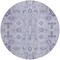 Homeroots 8' Lavender Purple And Gray Round Oriental Washable Indoor Outdoor Area Rug 582094 - alternate 7