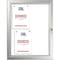 M&T Displays Enclosed Lockable Magnetic Showboard, 4x8.5x11 Inch Silver Aluminum Noticeboard USBN2004A4X2000 - alternate 1