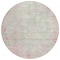 Homeroots 8' Pink And Ivory Round Abstract Washable Indoor Outdoor Area Rug 612348 - alternate 6