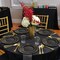 Smarty Had A Party Black w/Gold Vintage Rim Round Plastic Dinnerware Set (120 Dinner Plates + 120 Salad Plates), 240PK 860BGVP-CASE - alternate 1